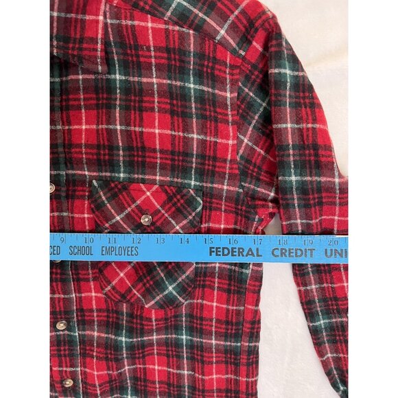 Vintage Pendleton Plaid Field Shirt Authentic O’Neil Tartan Flannel Women's M - Picture 3 of 8